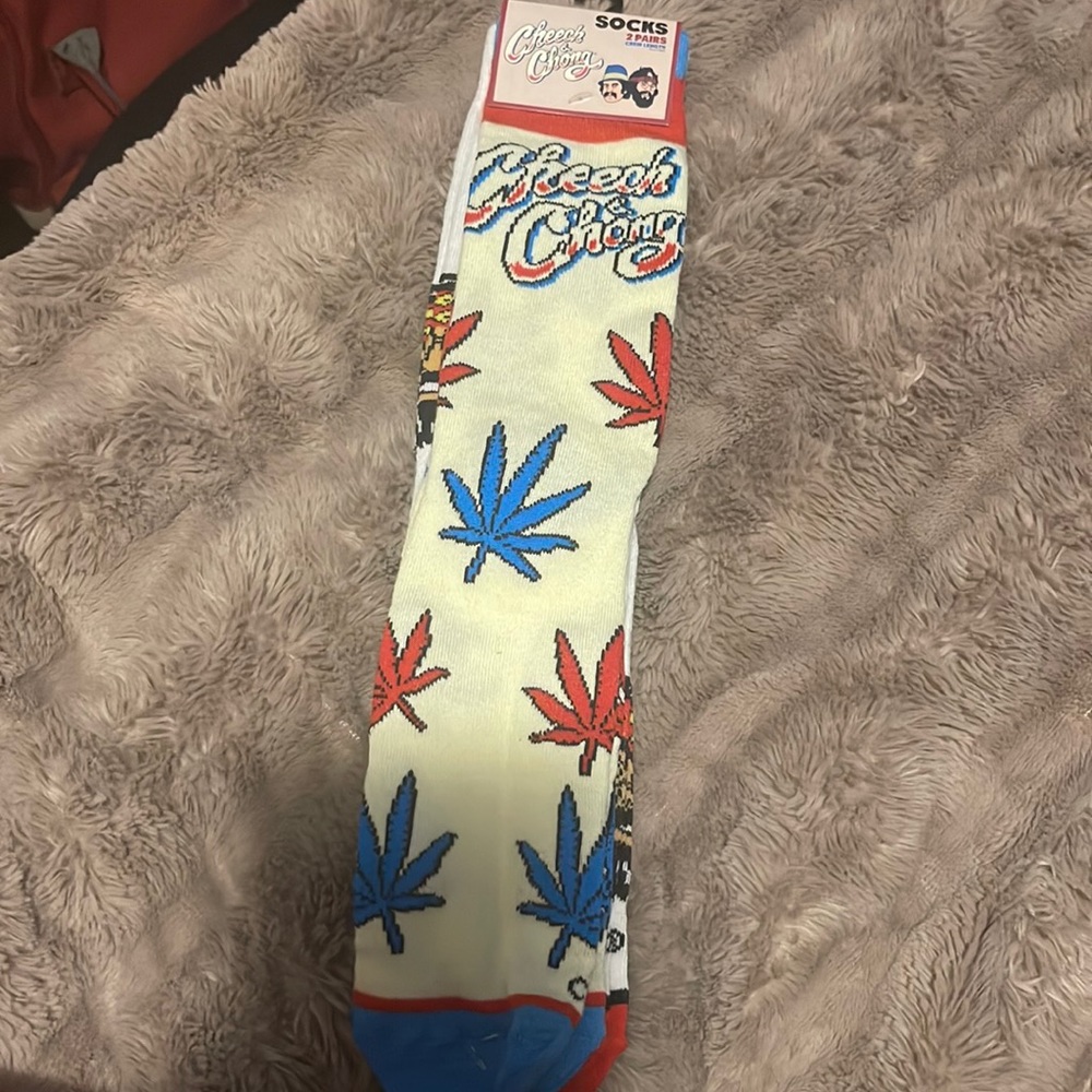 Cheech & Chong 2 Pairs Of Socks Sz Medium NEW